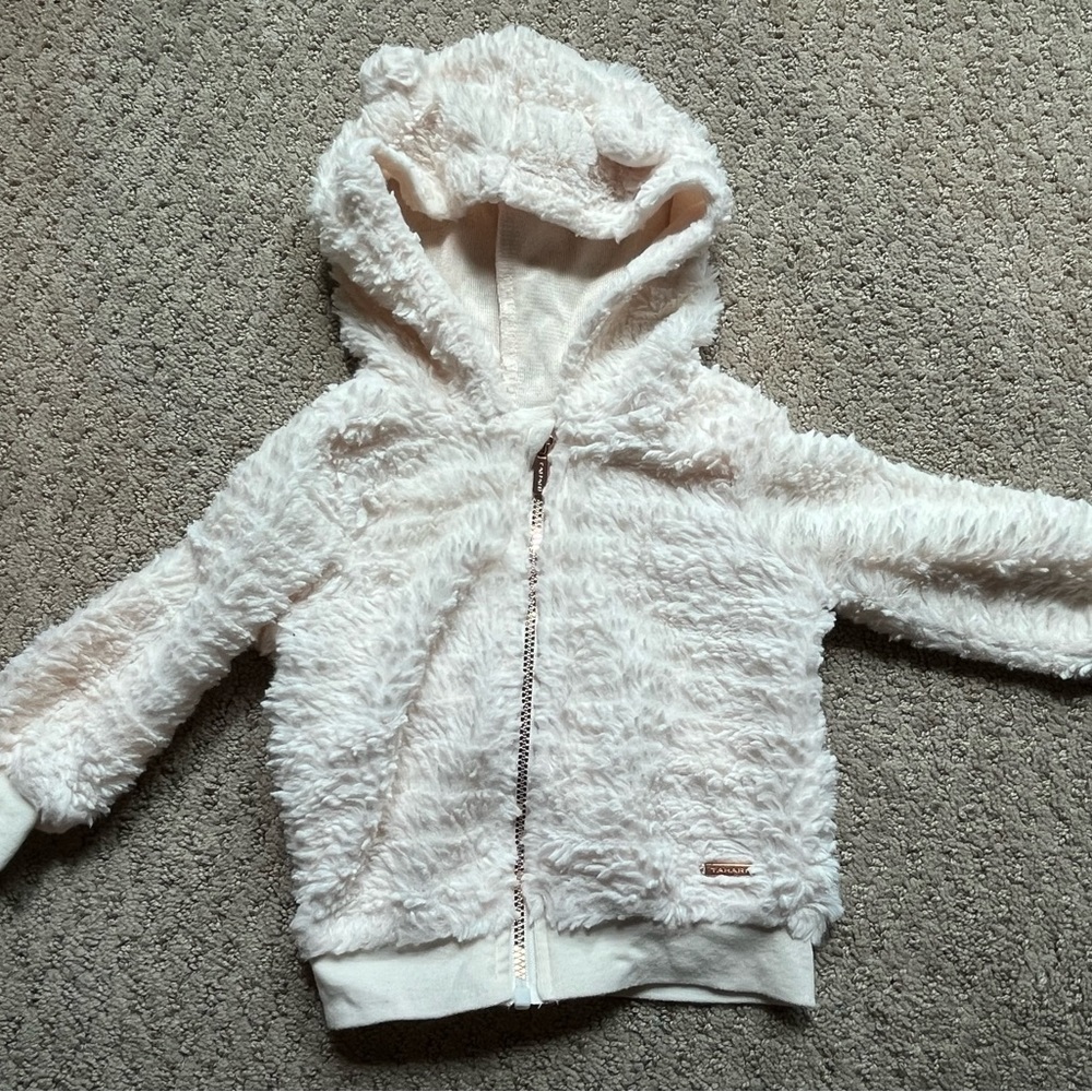 Tahari Baby Bear Fuzzy Zipper Jacket